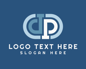 Letter Dp - Generic Oval Pill Technology logo design