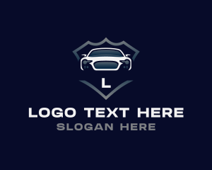 Driving - Supercar Automobile Shield logo design