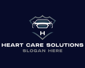 Supercar Automobile Shield logo design