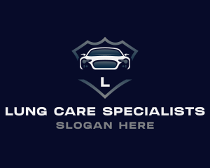 Supercar Automobile Shield logo design