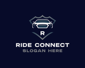 Supercar Automobile Shield logo design