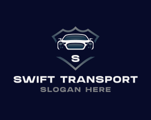 Supercar Automobile Shield logo design