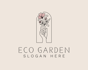 Aesthetic Natural Flower logo design