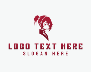 Anime Manga Woman logo design