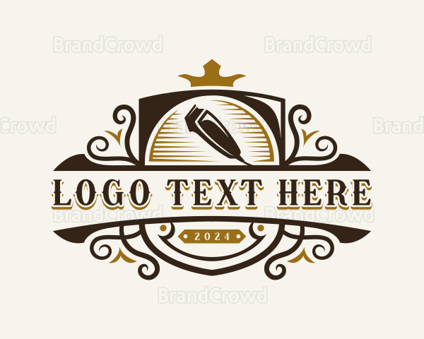 Trimmer Grooming Barbershop Logo