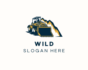 Industrial Mountain Bulldozer Logo