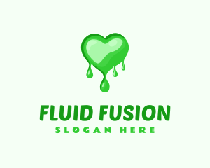 Green Heart Drip logo design