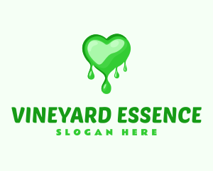 Green Heart Drip logo design