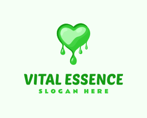 Green Heart Drip logo design