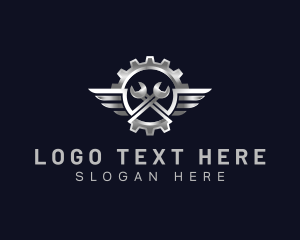 Automobile - Wrench Mechanic Wing logo design