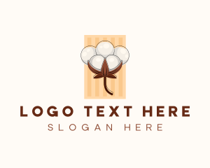 Cotton Flower Plant Logo