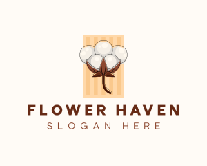 Cotton Flower Plant logo design