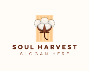 Cotton Flower Plant logo design