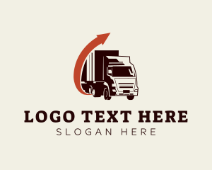 Haulage - Arrow Freight Truck logo design