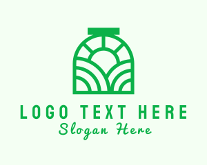 Hill - Organic Farm Window logo design