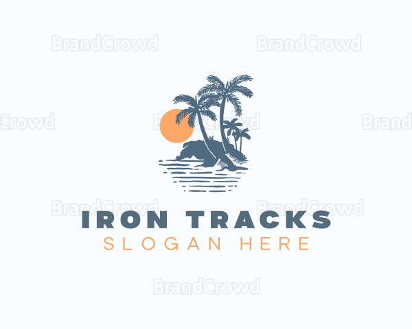 Beach Resort Travel Logo