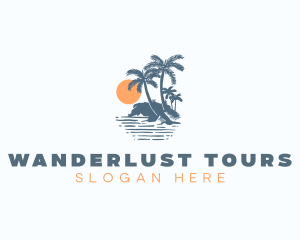 Beach Resort Travel logo design