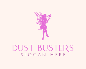 Pink Fairy Heart logo design