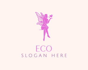 Pink Fairy Heart logo design