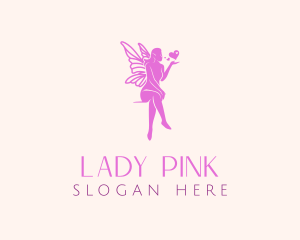 Pink Fairy Heart logo design