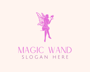 Pink Fairy Heart logo design