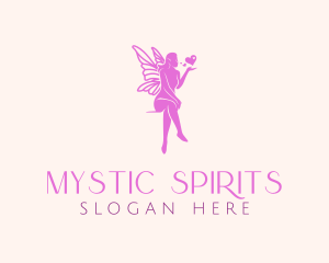 Pink Fairy Heart logo design