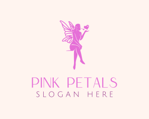 Pink Fairy Heart logo design