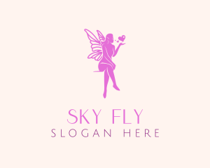 Pink Fairy Heart logo design