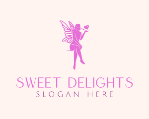 Pink Fairy Heart logo design