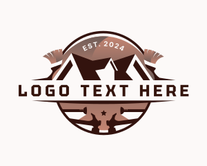 Remodel - Roofing Renovation Tools logo design