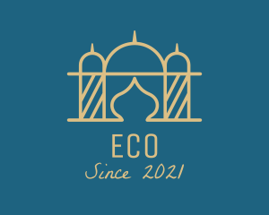 Islamic - Bronze Mosque Outline logo design
