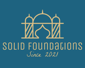 Eid - Bronze Mosque Outline logo design