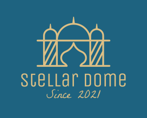 Bronze Mosque Outline logo design