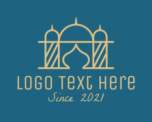 Religious - Bronze Mosque Outline logo design