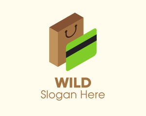 Shopping - Credit Card & Shopping Bag logo design