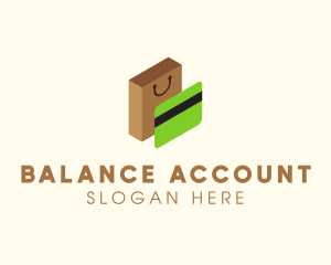 Account - Credit Card & Shopping Bag logo design