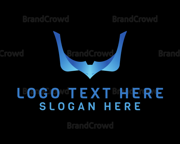 Letter V Eagle Tech Logo