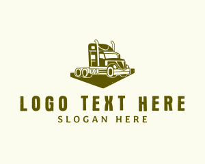 Haulage - Logistics Freight Truck logo design