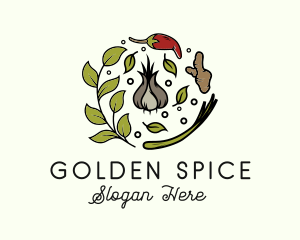 Turmeric - Natural Spice Ingredients logo design