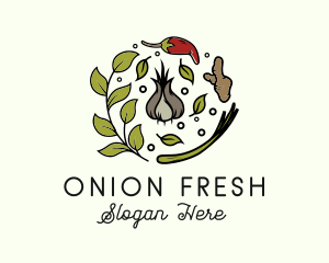 Onion - Natural Spice Ingredients logo design