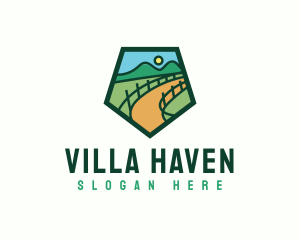 Villa - Farm Road Mountain logo design