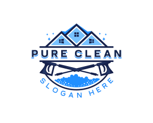 Home Power Washing Cleaning logo design