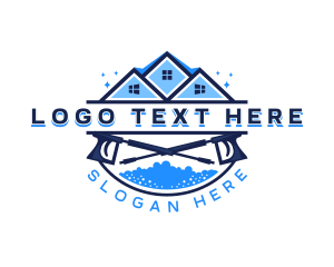 Clean - Home Power Washing Cleaning logo design