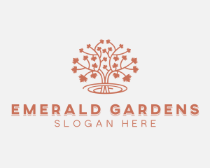 Botanical Maple Tree logo design