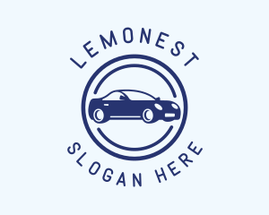 Blue Car Circle Logo