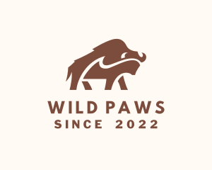 Mammals - Wild Bison Animal logo design