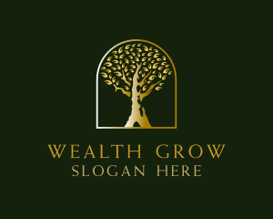 Old Golden Tree  logo design