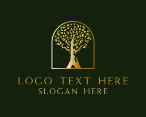 Wisdom - Old Golden Tree logo design