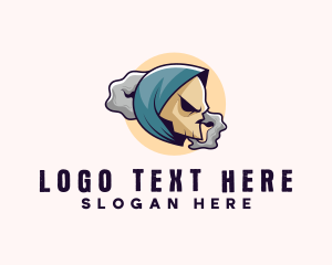 Hood - Skull Smoke Hood logo design