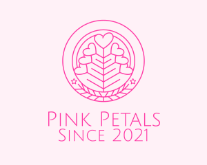 Pink Heart Plant logo design